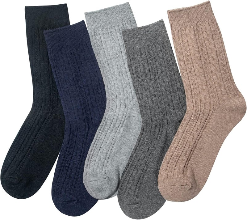 YSense Womens Wool Socks, Winter Boot Socks Stocking Stuffers Gifts for Women Men Warm Crew for Hiking - Image 3