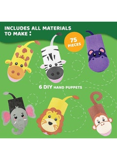 jackinthebox Hand Puppet Animal Craft Kit for Kids 6-in-1 | Gifts for Kids Ages 4-8 | DIY Arts & Crafts Kit | Great Storytelling Craft Gift for Kids | Gift for Girls and Boys | Toddler Craft Activities  - Image 3
