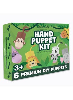 jackinthebox Hand Puppet Animal Craft Kit for Kids 6-in-1 | Gifts for Kids Ages 4-8 | DIY Arts & Crafts Kit | Great Storytelling Craft Gift for Kids | Gift for Girls and Boys | Toddler Craft Activities  - Image 1