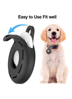 LESHP AirTag Holder Soft Silicone Case 2 Pack with Keychain Accessories for Easy Attachment to Wallets Keys and Pet Collars  - Image 2
