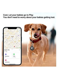 LESHP AirTag Holder Soft Silicone Case 2 Pack with Keychain Accessories for Easy Attachment to Wallets Keys and Pet Collars  - Image 3