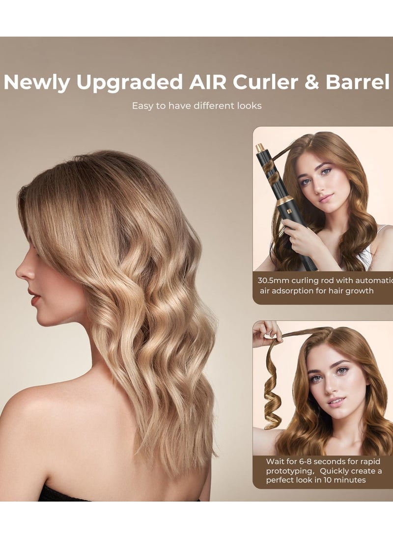 Joshberg Blow Dryer Brush, Air Curling Wrap Styler Hair Dryer Brush Air Curler, 5 in 1 Hot Air Brush Negative Ion Curling Iron, Hair Styling Tools for Drying Curl Straightening  - Image 2