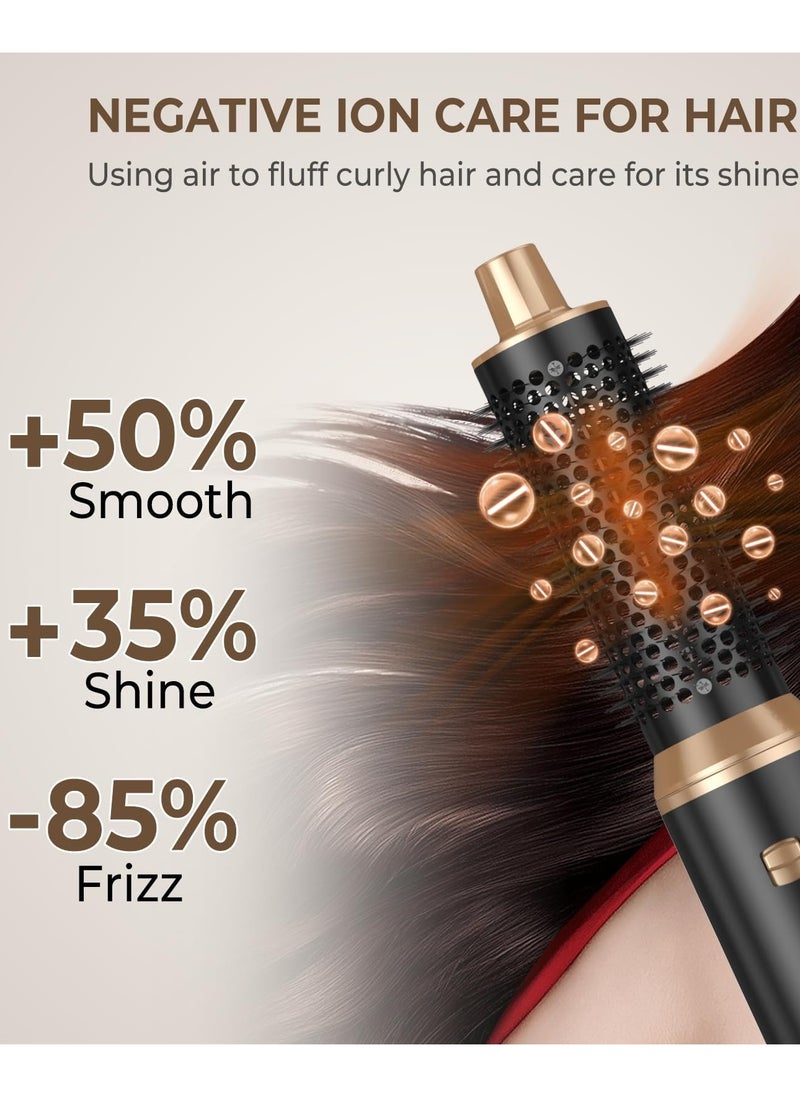 Joshberg Blow Dryer Brush, Air Curling Wrap Styler Hair Dryer Brush Air Curler, 5 in 1 Hot Air Brush Negative Ion Curling Iron, Hair Styling Tools for Drying Curl Straightening  - Image 4