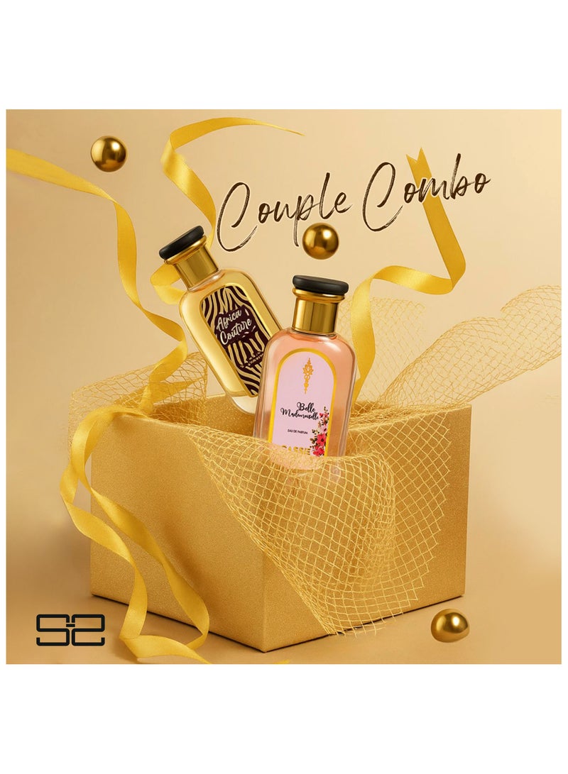 كاسي مجموعة العطور - Belle Pour Femme & African Couture Pour Homme Eau de Parfum، 75 مل لكل منهما من CASSiE Perfumes - Image 2