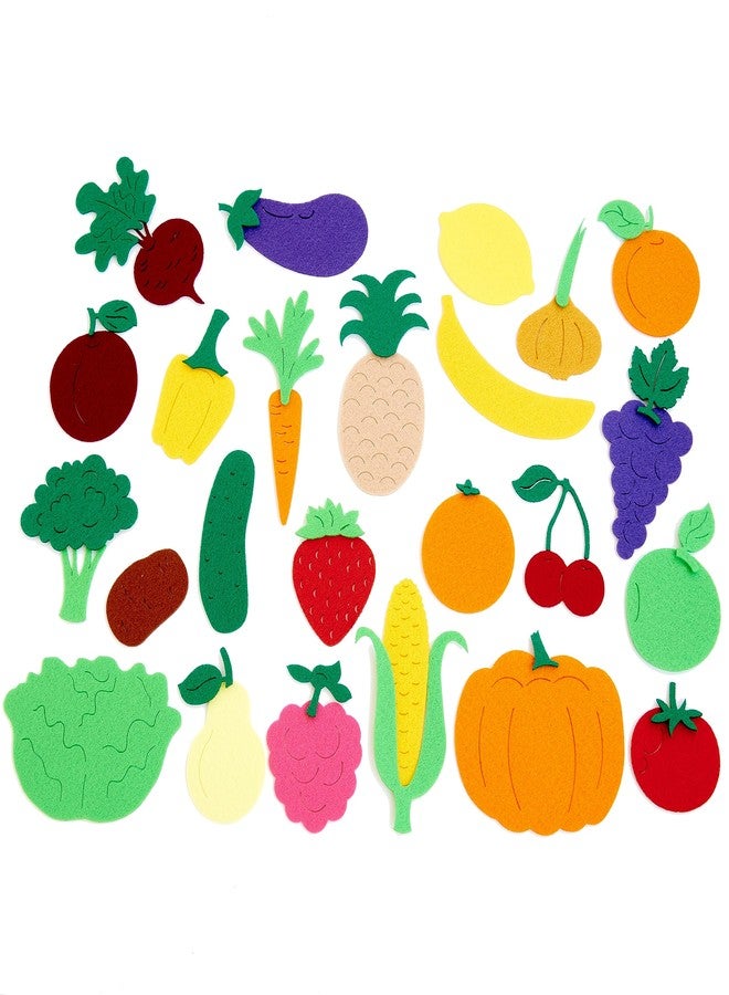 OFXDD Felt Vegetables & Fruits Set - Felt Figures for Learning - Felt Pieces for Decoration, Crafts, DIY Projects - Image 1