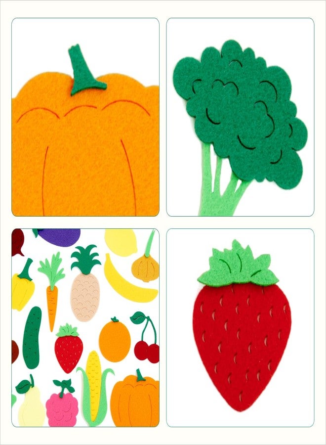 OFXDD Felt Vegetables & Fruits Set - Felt Figures for Learning - Felt Pieces for Decoration, Crafts, DIY Projects - Image 3