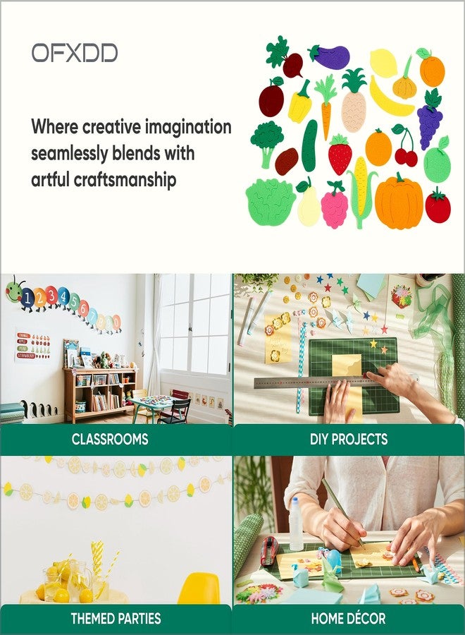 OFXDD Felt Vegetables & Fruits Set - Felt Figures for Learning - Felt Pieces for Decoration, Crafts, DIY Projects - Image 5