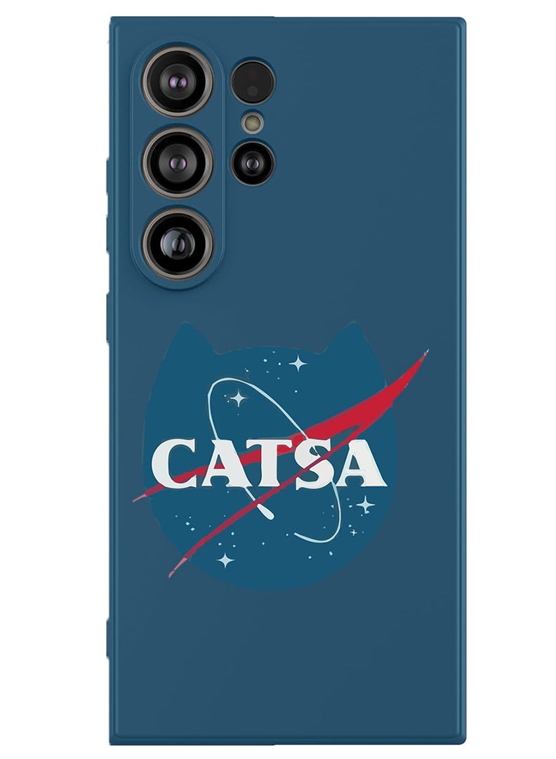 Theodor Protective Slim Fit Case Liquid Silicone Cover with Full Body Protection Anti-Scratch Shockproof Case For Samsung Galaxy S25 Ultra (Blue) - Catsa-01 - Image 1