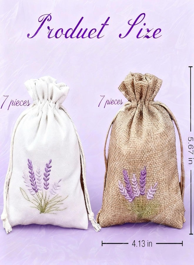 Natural Cotton Linen Scented Sachets (14 Pack) - Reusable Drawstring Pouches for Aromatherapy, Drawer Freshener, Closet Organizer & Stress Relief - Image 2