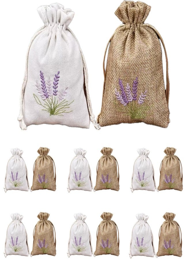 Natural Cotton Linen Scented Sachets (14 Pack) - Reusable Drawstring Pouches for Aromatherapy, Drawer Freshener, Closet Organizer & Stress Relief - Image 1