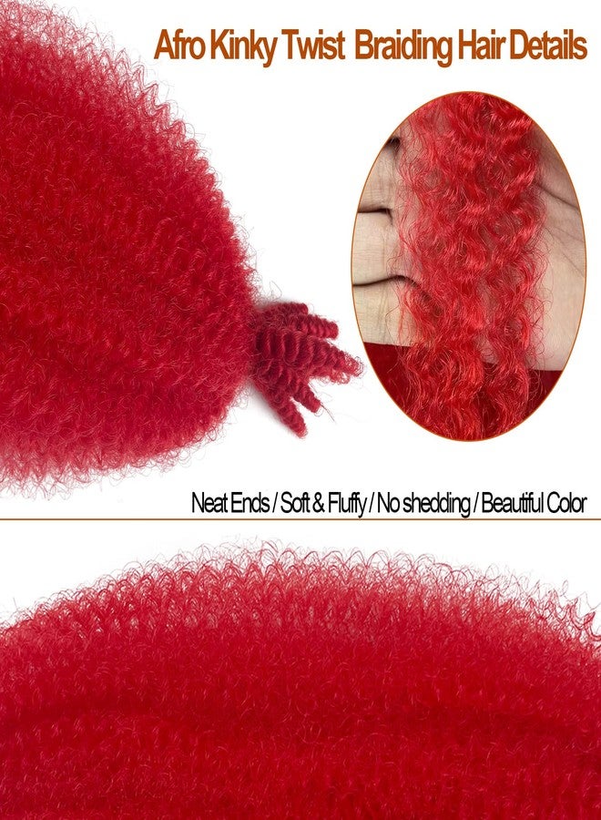 Chicmoi Marley Twist Braiding Hair Red Cuban Twist Hair Springy Afro Twist Hair 16 Inch Red Kinky Curly Braiding Hair 3 Packs Pre-Fluffed Spring Twist Hair Red Wrapping for Locs (16in 3P Red)… - Image 2