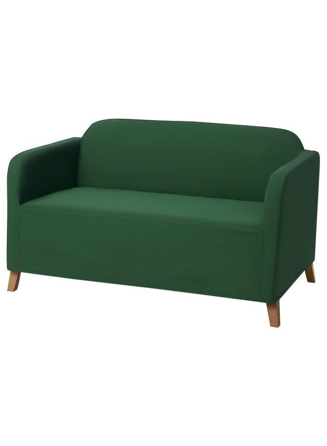 Zaboon Sofa protector for 2-seat sofa, Vissle dark green - Image 1