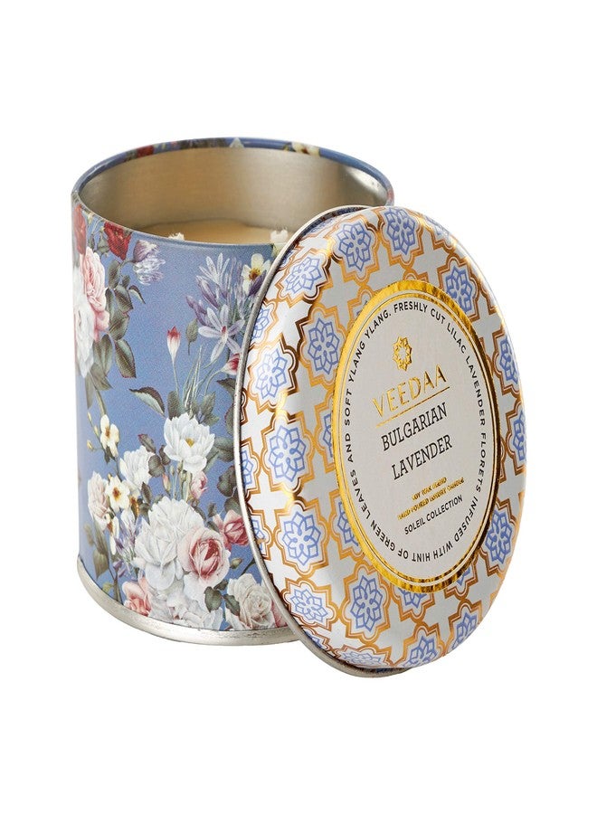 VEEDAA Bulgarian Lavender Mason Tin Soy Wax Scented Candle (Burns 25 Hours) - Image 1