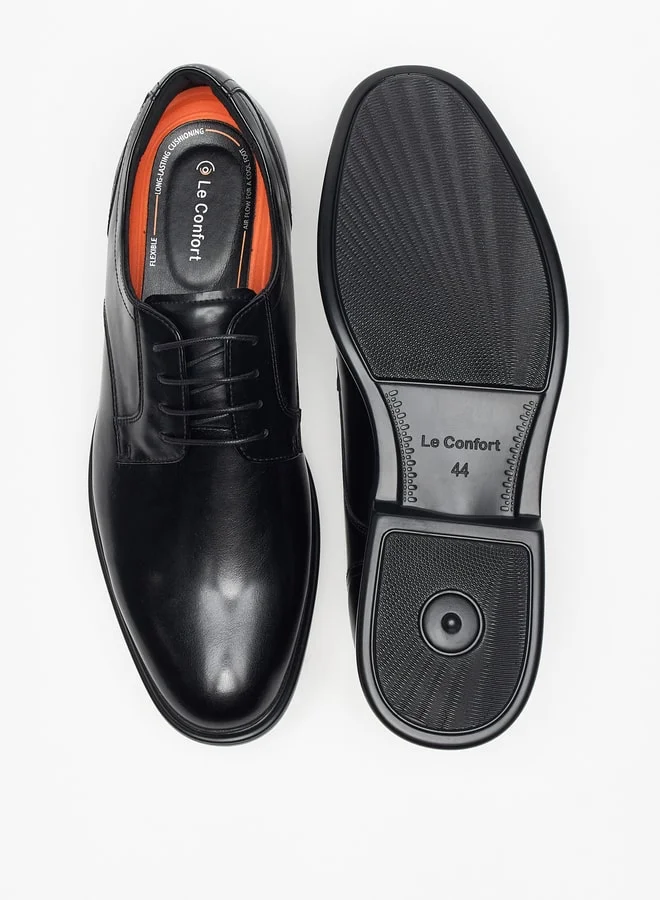 Le Confort Men Solid Derby Shoes with Lace-Up Closure