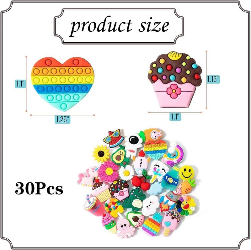 ZSRVAJ 30Pcs Crocs Charms Set for Kids - Decorative Shoe Accessories for Customizable Clogs - Image 2