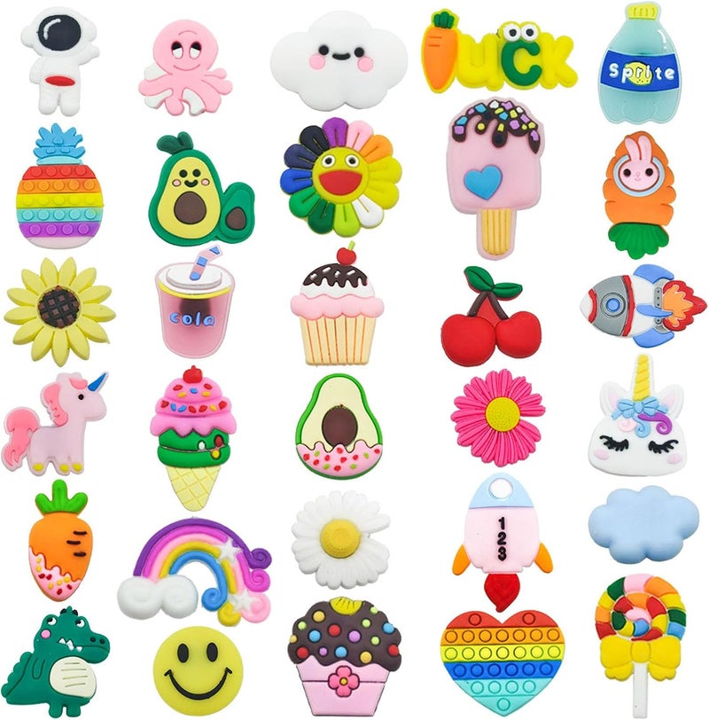 ZSRVAJ 30Pcs Crocs Charms Set for Kids - Decorative Shoe Accessories for Customizable Clogs - Image 1