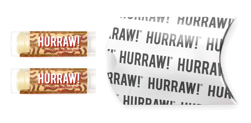 Hurraw! Almond, Cardamom, Rose (Vata) Lip Balm, 2 Pack: Organic, Certified Vegan, Cruelty and Gluten Free. Non-GMO, 100% Natural Ingredients. Bee, Shea, Soy and Palm Free. Made in USA - Image 2