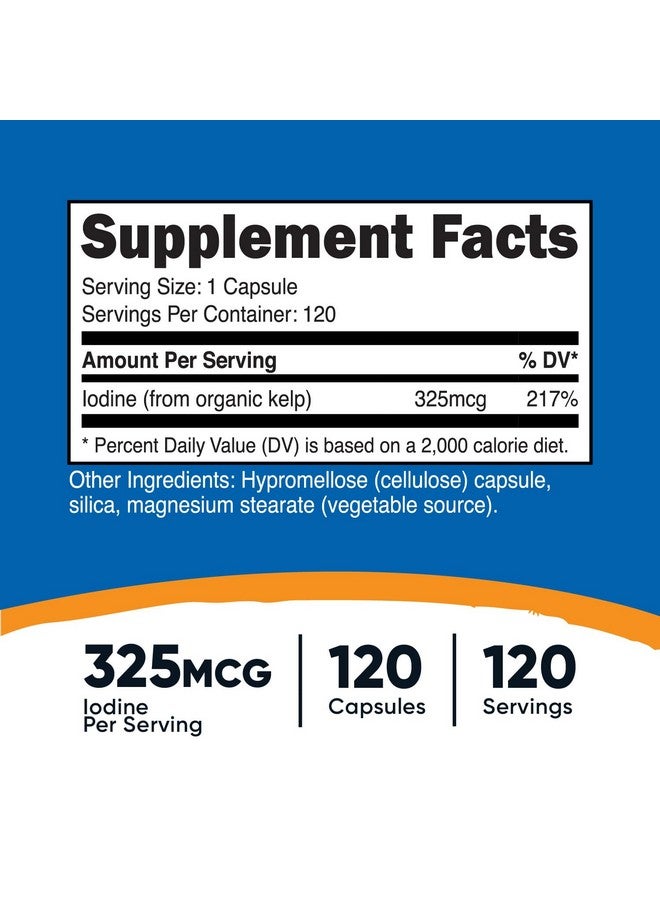 Nutricost Kelp Capsules, 325mcg of Iodine, 120 Capsules, Vegetarian, Non-GMO & Gluten Free - Image 2