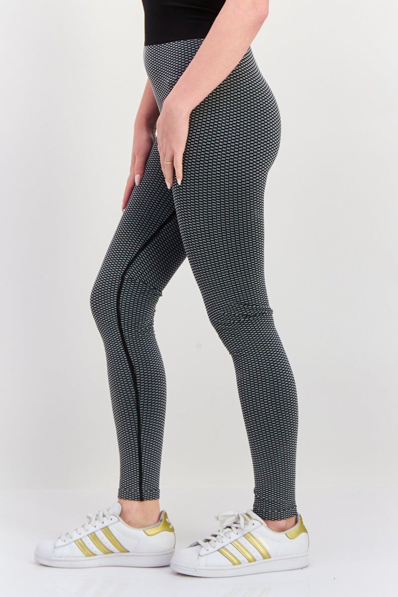 Tahari Sports Women Sportswear Fit Textured Training Leggings, Multicolor - Image 3