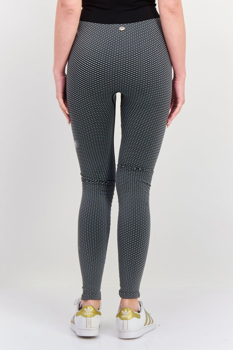 Tahari Sports Women Sportswear Fit Textured Training Leggings, Multicolor - Image 2