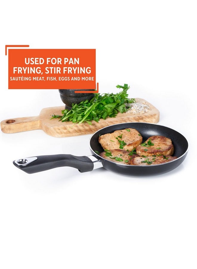 Imusa IMUSA 8in Bistro Aluminum Nonstick Fry Pan with Cool Touch Handle, Black  - Image 5
