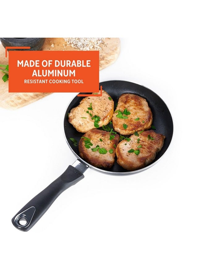 Imusa IMUSA 8in Bistro Aluminum Nonstick Fry Pan with Cool Touch Handle, Black  - Image 3