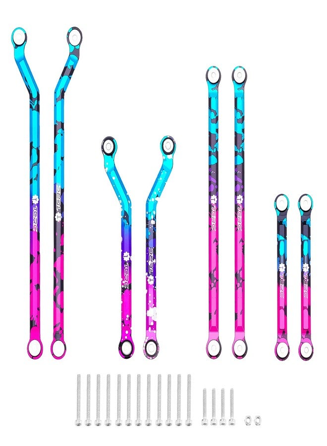 TCRC Splash Anodizing Aluminum High Clearance Chassis Suspension Links Rod Linkage Set for Axial SCX24 AXI00005 Jeep JT Gladiator - Image 1