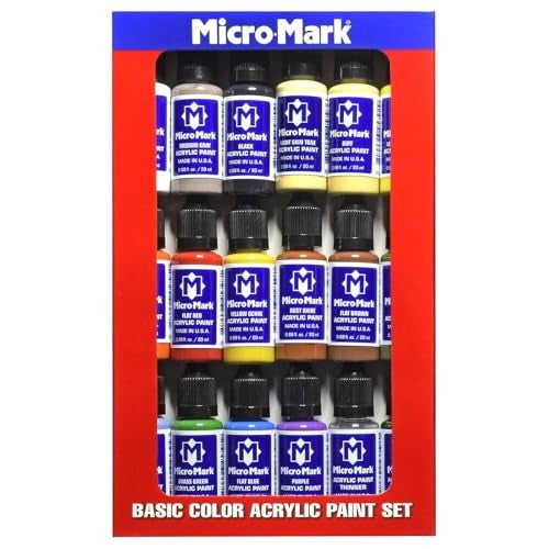 Micro-Mark Basic Color Model Paint Set - Versatile Paint Set for Models, Miniatures, and Crafts - Image 3