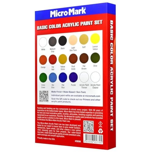 Micro-Mark Basic Color Model Paint Set - Versatile Paint Set for Models, Miniatures, and Crafts - Image 5