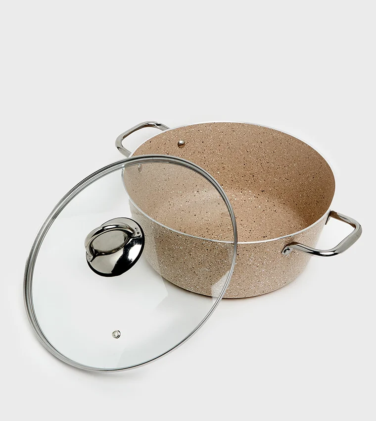 Sur La Table Granite Casserole w/Lid 28cm Cappuccino