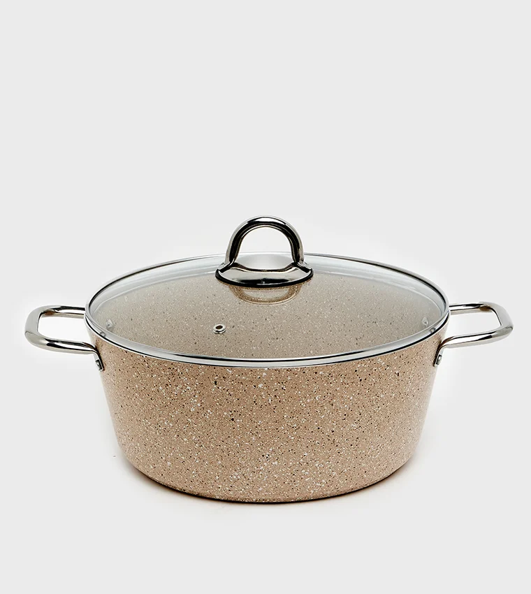 Sur La Table Granite Casserole w/Lid 28cm Cappuccino