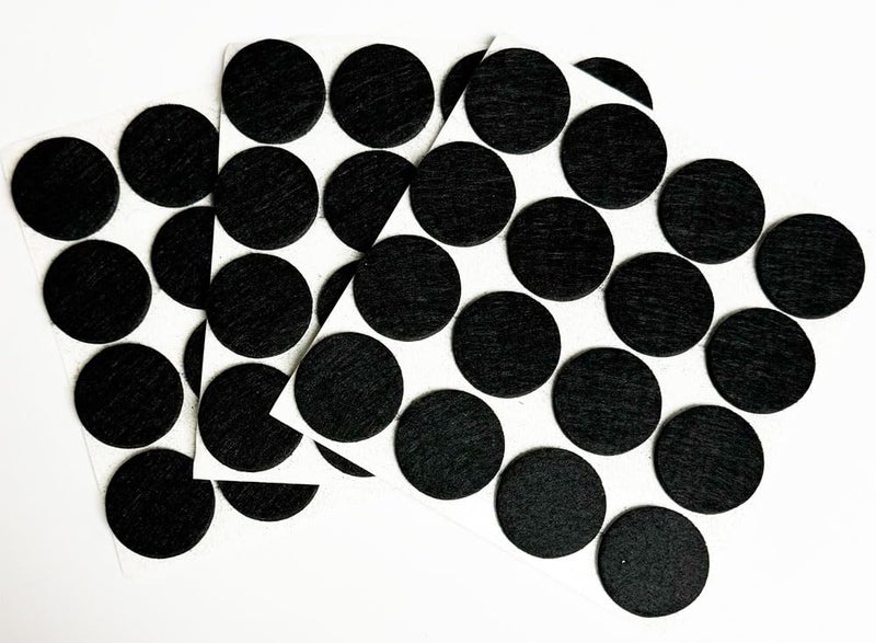 888 Corp 48Pcs Self-Adhesive Black Felt Furniture Pads, 1"" Round Floor Protectors - Image 1