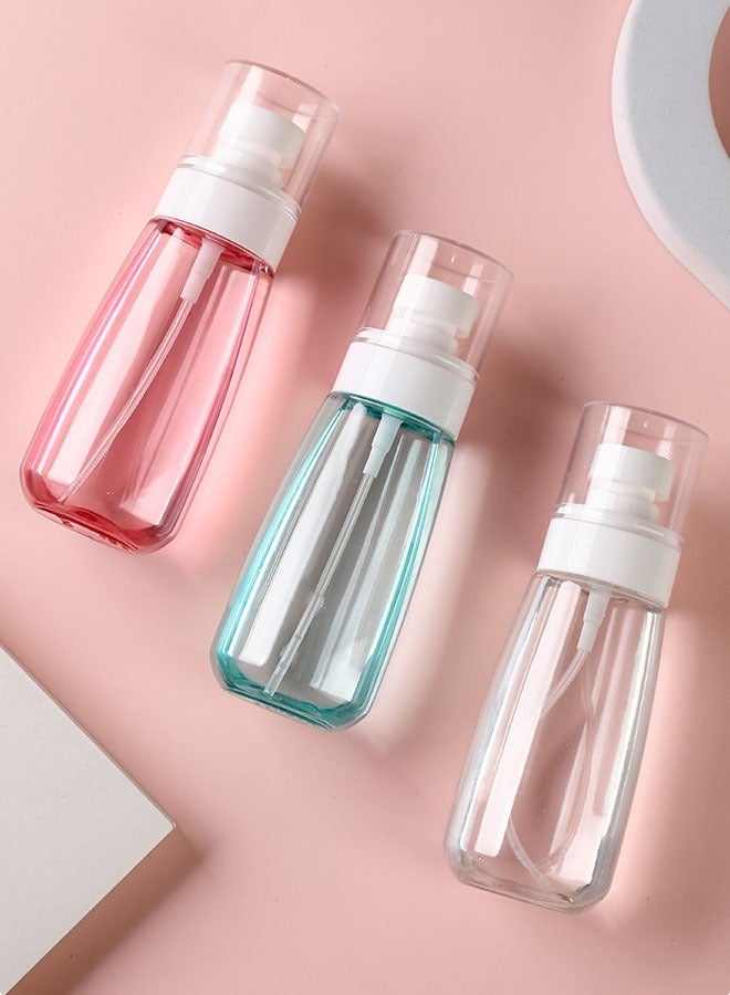 6 Pack Fine Mist Spray Bottles TSA Approved 3.4 oz/100 ml Small Spray Bottles Refillable Cosmetic Leakproof Travel Size Spray Bottles for Hair Perfume Skin Care Water Facial Sprayer (Green+Pink+White)  - Image 2