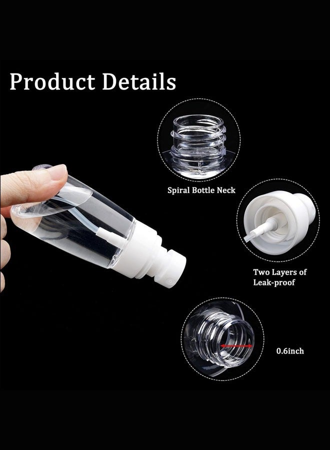 6 Pack Fine Mist Spray Bottles TSA Approved 3.4 oz/100 ml Small Spray Bottles Refillable Cosmetic Leakproof Travel Size Spray Bottles for Hair Perfume Skin Care Water Facial Sprayer (Green+Pink+White)  - Image 5
