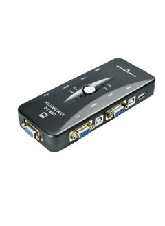 Generic 4-Port USB 2.0 KVM Switch compatible with computer monitor, video sharing screen, keyboard and mouse.  - Image 1