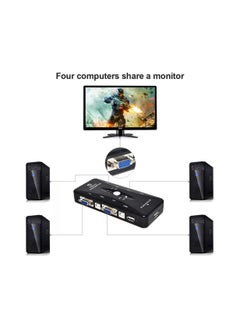 Generic 4-Port USB 2.0 KVM Switch compatible with computer monitor, video sharing screen, keyboard and mouse.  - Image 4