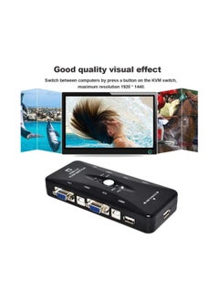 Generic 4-Port USB 2.0 KVM Switch compatible with computer monitor, video sharing screen, keyboard and mouse.  - Image 5