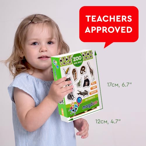 magdum 19 Fridge Magnets for Toddlers Zoo Animal Magnets for Refrigerator Real Zoo Animal Magnets for Children Big Realistic Magnets for Kids Learning Toy Set Baby Educational Gift - Image 5