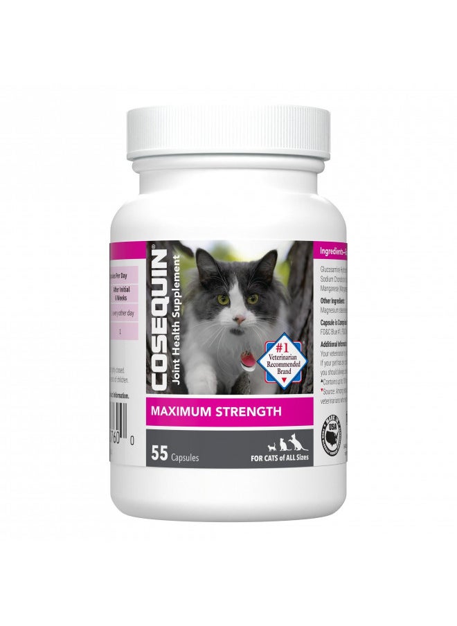Nutramax Laboratories Nutramax Cosequin Joint Health Supplement for Cats - With Glucosamine and Chondroitin, 55 Capsules  - Image 1