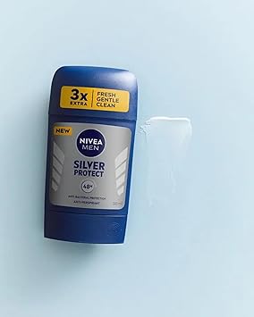 NIVEA MEN Stick Body Silver Protect Antiperspirant Deodorant for Reliable and Antibacterial Protection 48h and Smooth Application Silver Ions Containing Formula 50 ml Pack of 2 - Image 4