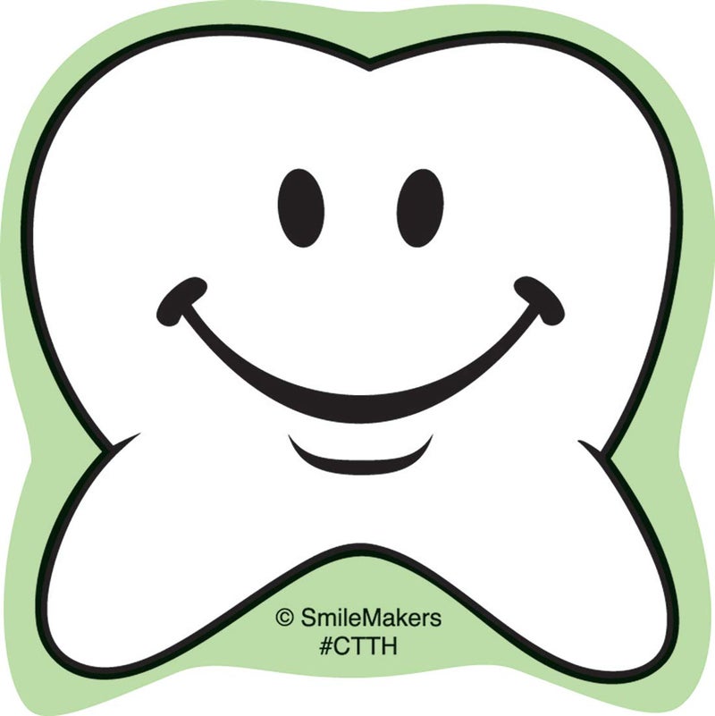 سمايل مايكرز مجموعة ملصقات على شكل أسنان سعيدة مكونة من 100 قطعة - Image 2