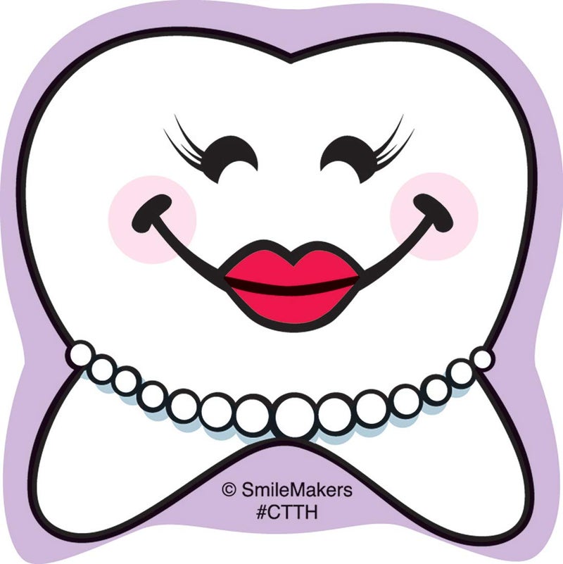 سمايل مايكرز مجموعة ملصقات على شكل أسنان سعيدة مكونة من 100 قطعة - Image 5