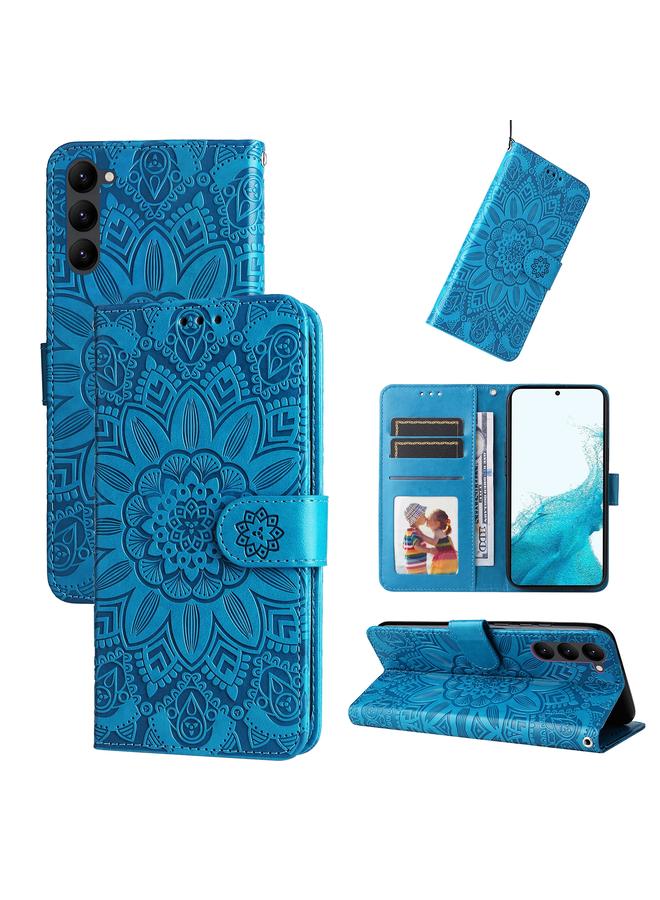 S-TOP Case For Samsung Galaxy S23 5G Embossed Sunflower Leather Phone Case - Image 1