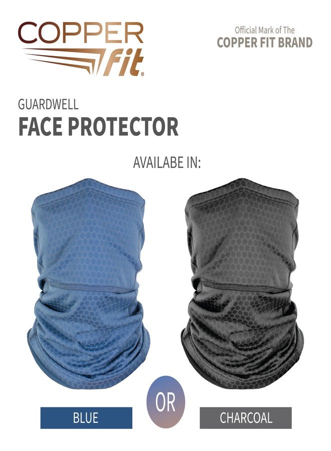 Copper Fit Unisex Adult Guardwell Face Cover and Neck Gaiter, Blue - Image 3