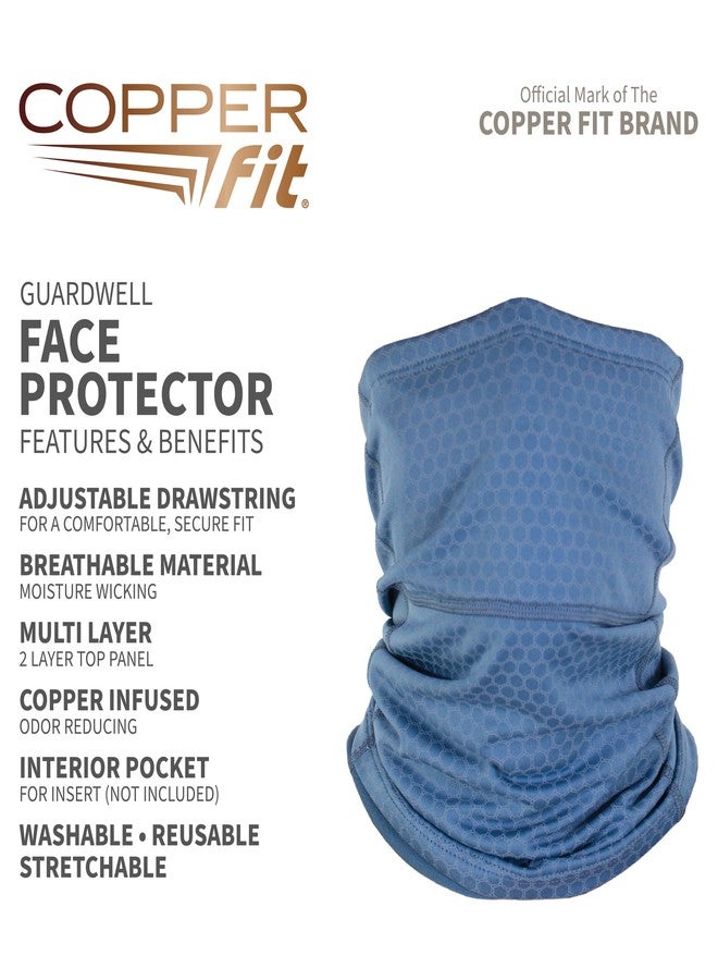 Copper Fit Unisex Adult Guardwell Face Cover and Neck Gaiter, Blue - Image 2