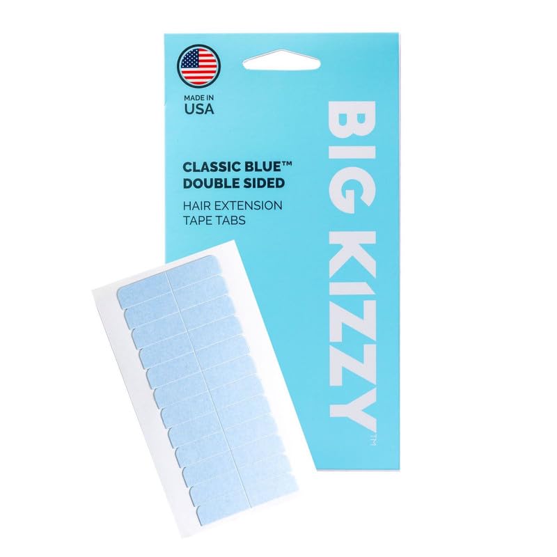 Big Kizzy Classic Blue Double Sided Replacement Tape for Hair Extensions  Strong Flexible Hold and Damage Free Tape in Hair Extension Tape 46 Weeks of wear  240 tabs