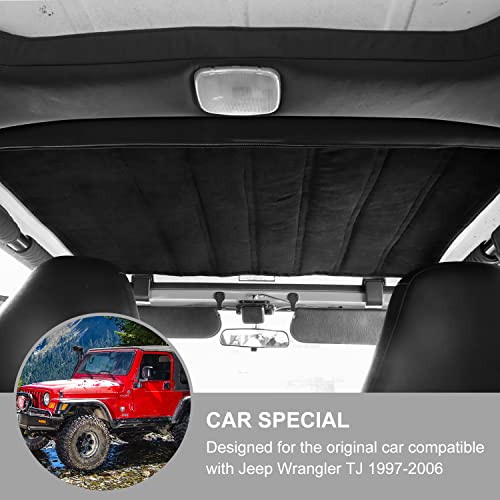 Jimen Compatible with Jeep Wrangler TJ 1997-2006, Hardtop Headliner Roof Panels Insulation Kit - Image 2