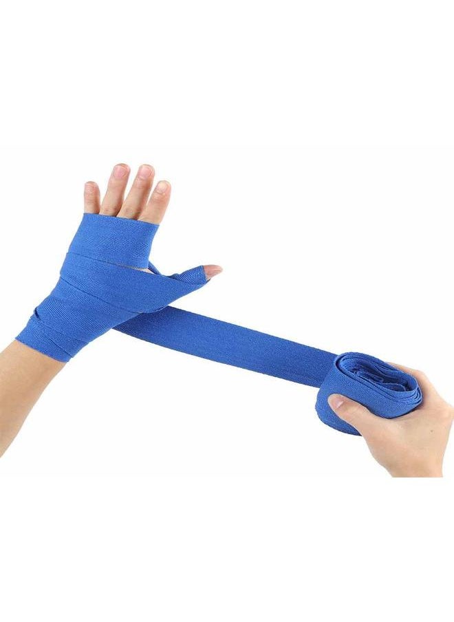 Thoraya 1 Pair of Elastic Boxing Hand Wraps Cotton Bandage for Kickboxing Muay Thai(Blue)  - Image 4