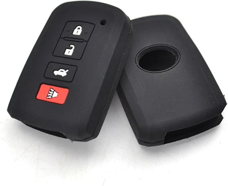 QASULER Silicone Car Key Case Cover for Toyota Models - Image 1
