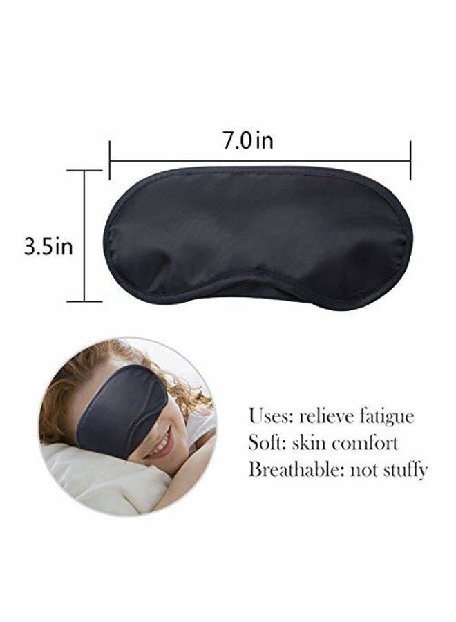 Exacoo 12 Pcs Multicolor Sleep Eye Mask Soft Eye Mask Cover Lightweight Blindfold with Elastic Strap Headband Eyeshades for Travel Nap Eye Cover for Kids Women Men, 12 Colors - Image 2